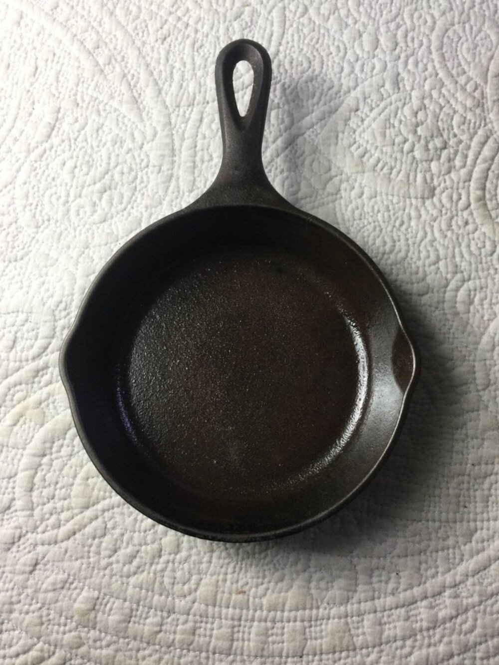 Lodge Cast Iron Skillet USA 3SK *Vintage Frying Pan*6 inches*Double Pour Spout